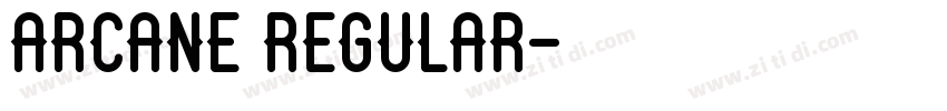 Arcane Regular字体转换